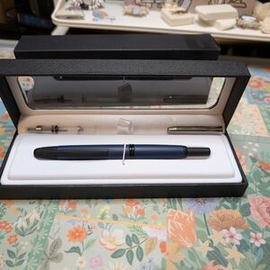 Blue and Black Fountain Pen in Box